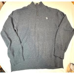 U.S. POLO ASSN.‎ Men's Classic Quarter-Zip Pullover Sweater Sz XL